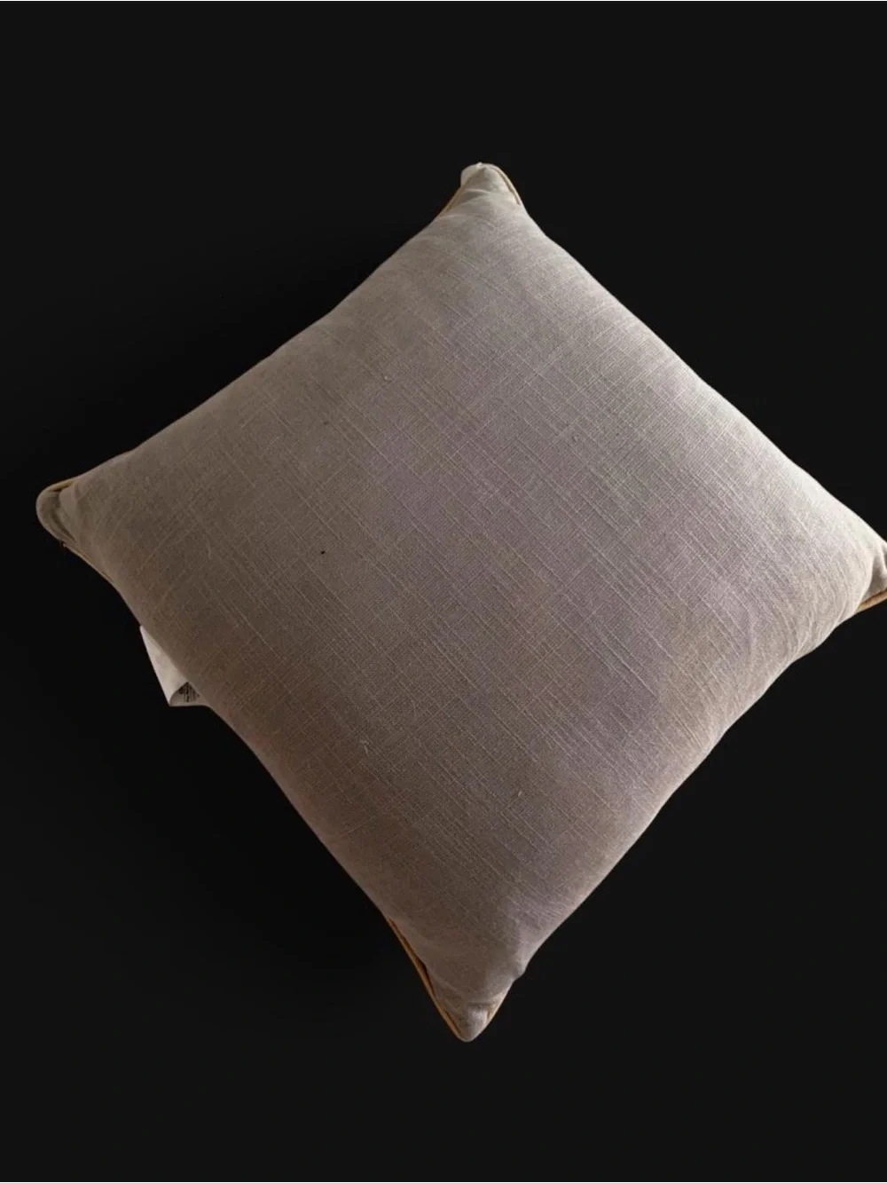 Decorative Brown and Tan Embroidered Accent Pillow with Gold Detail